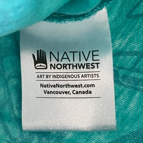 Native Northwest T-shirt 3/4 Sleeve tee  Feathers by Corey Bulpitt size S - Picture 8 of 9